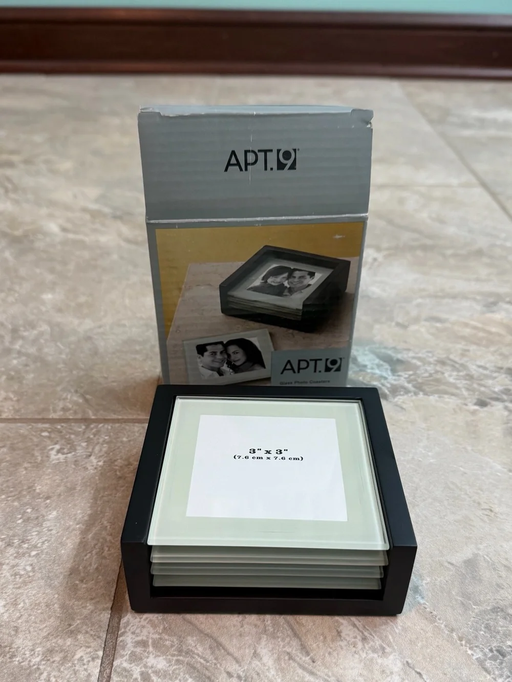 Glass Photo Coaster Set of 4